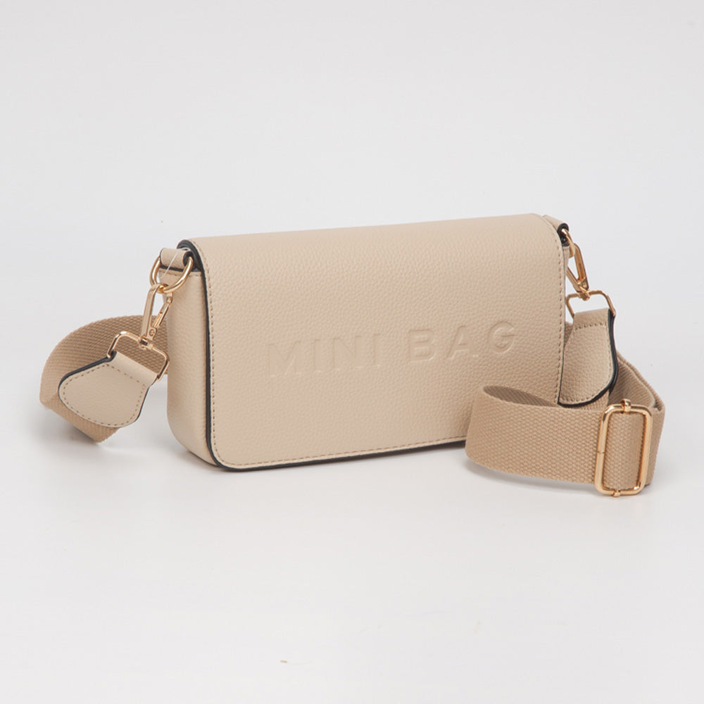 Faux Leather MINI BAG Message Structured Crossbody Bag