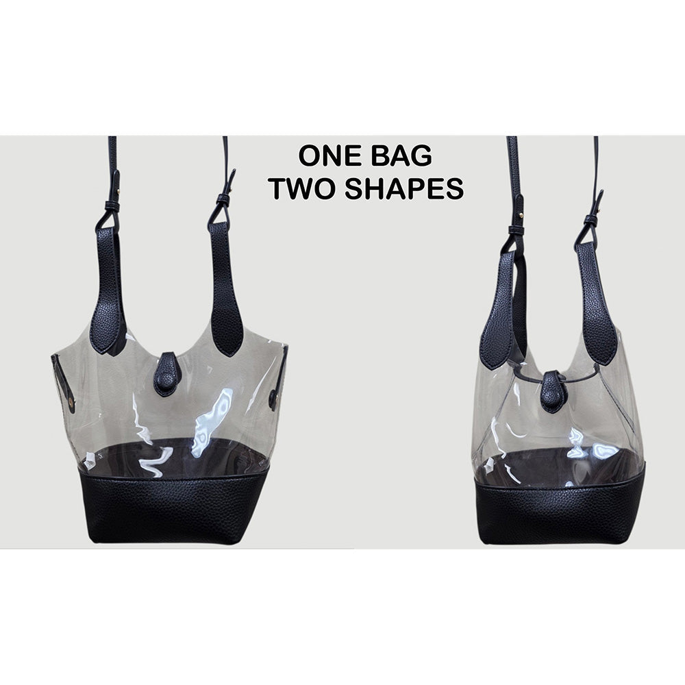 Transparent Bucket Shoulder Bag Crossbody Bag