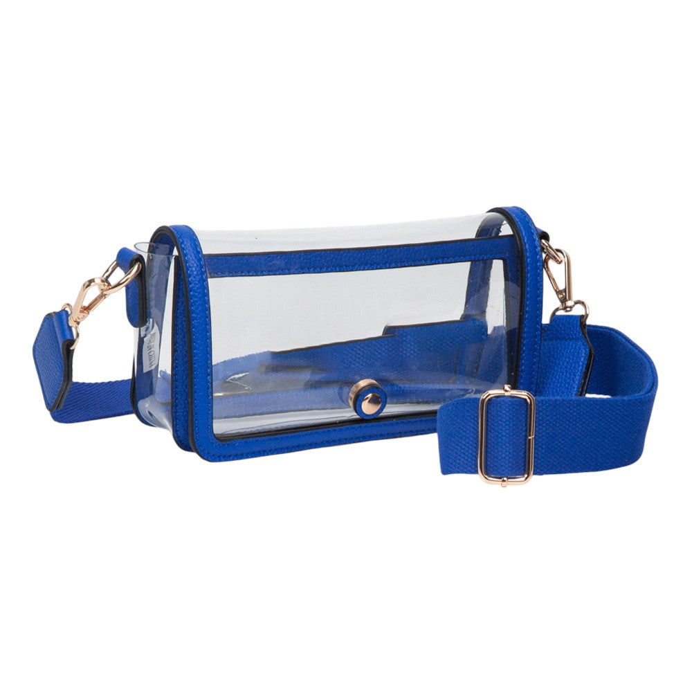 Transparent Rectangle Flap Crossbody Bag