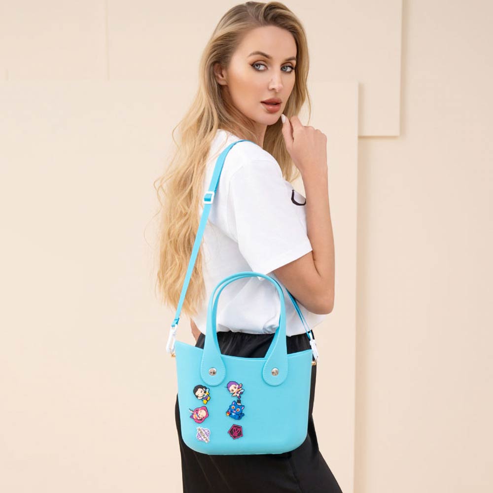 Kpop Demon Hunters Zibits Structured Rubber Tote Crossbody Bag