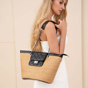 Quilted Flap Chain Shoulder Tote Bag