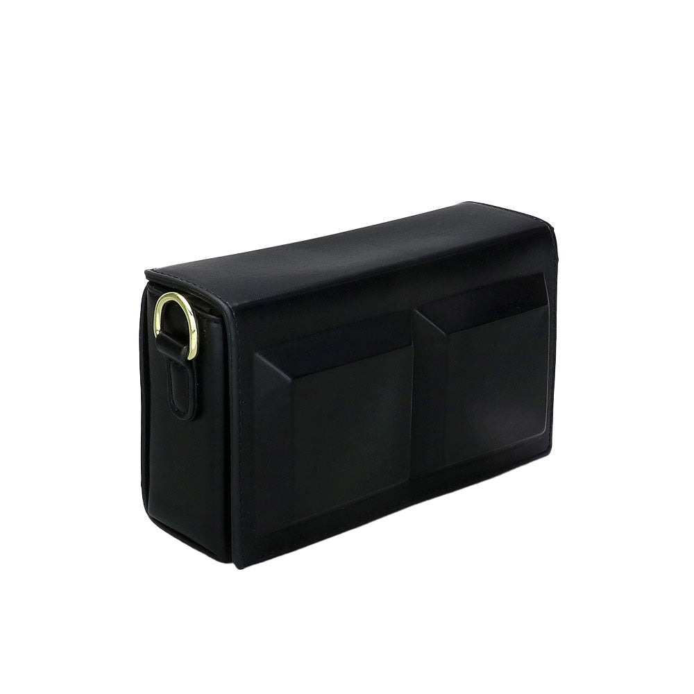 Faux Leather Box Crossbody Bag