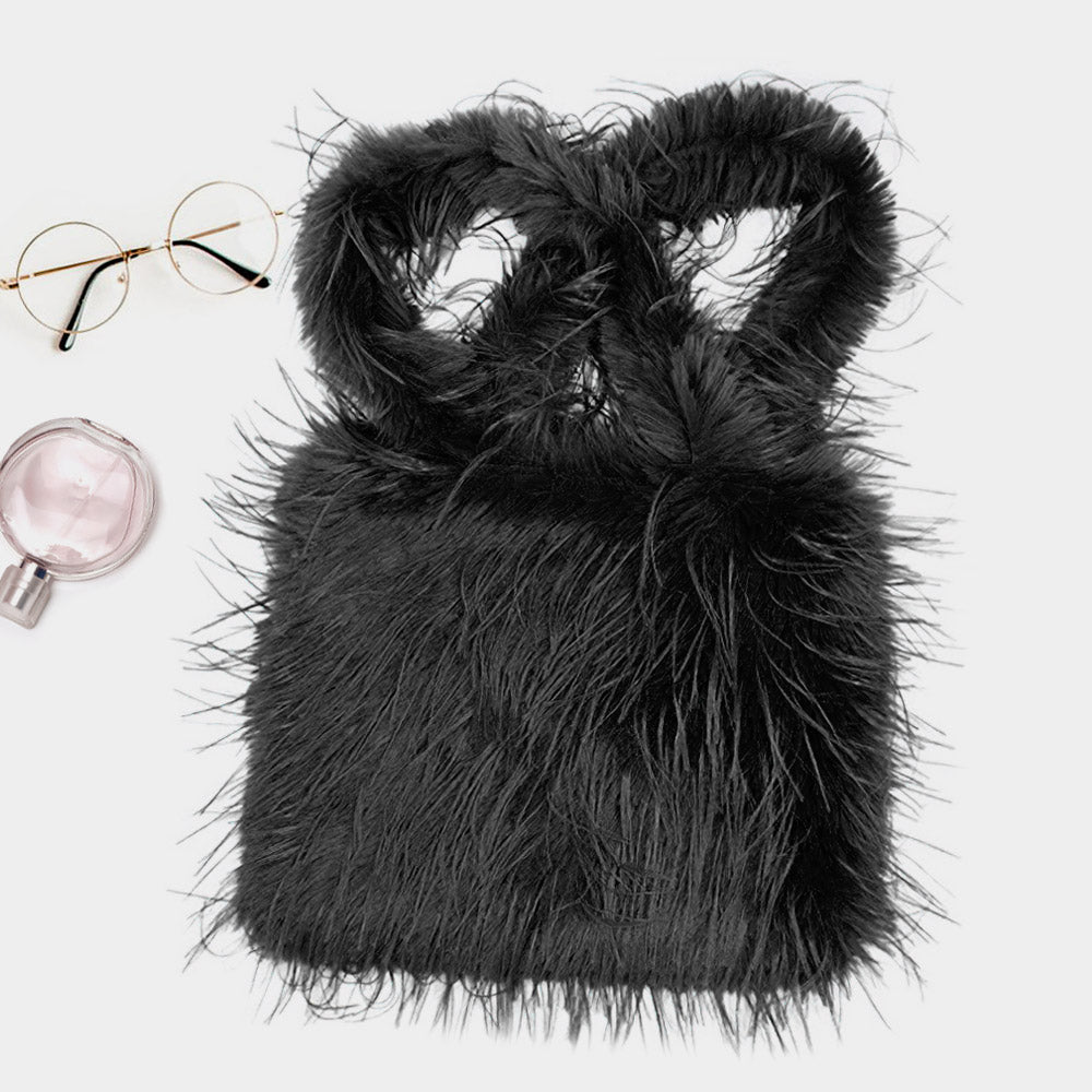 Furry Faux Fur Tote Bag