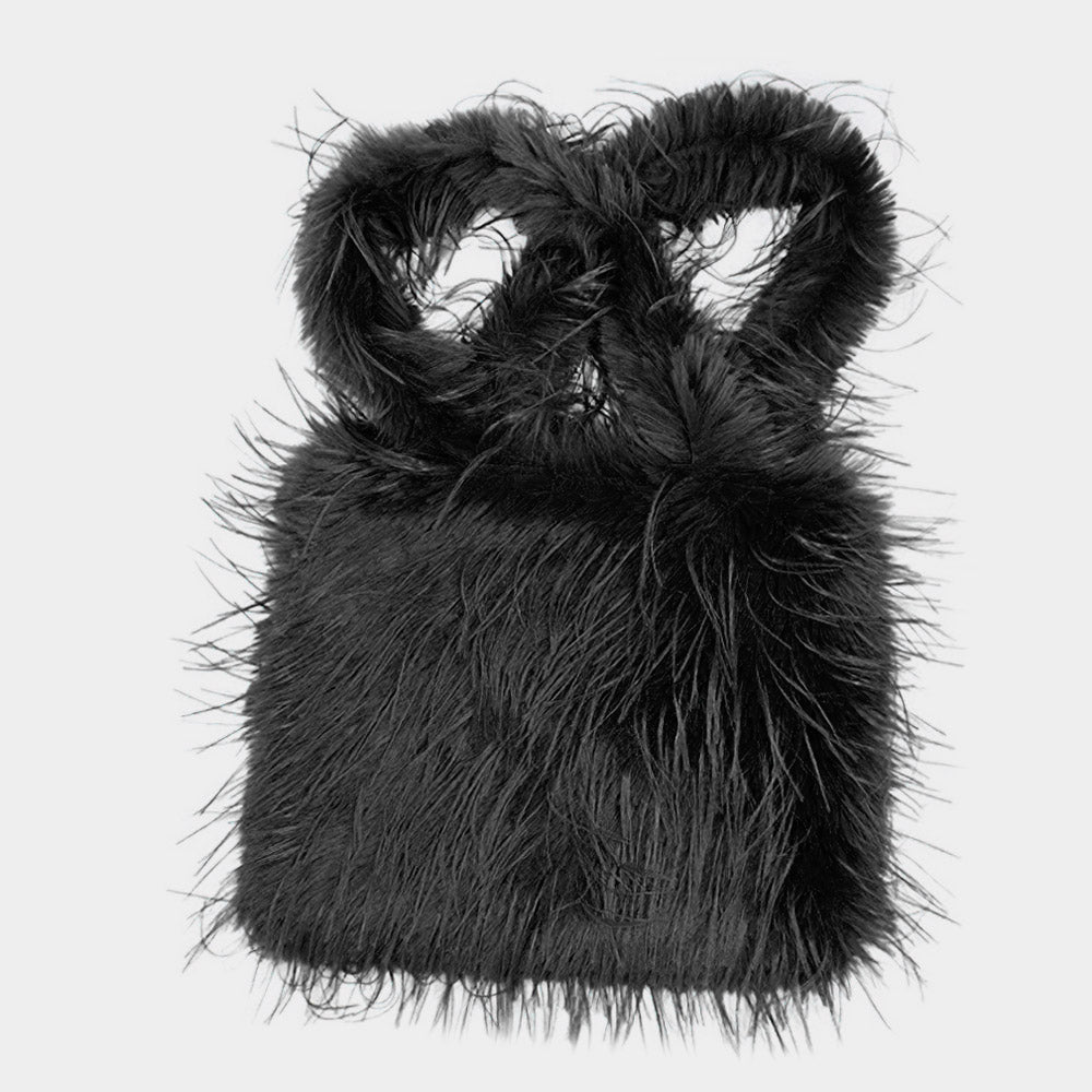Furry Faux Fur Tote Bag