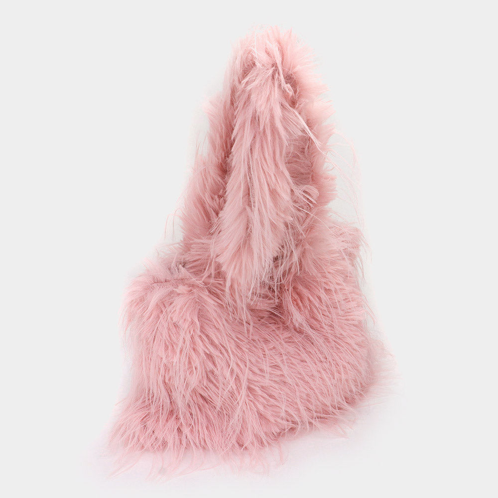 Furry Faux Fur Tote Bag