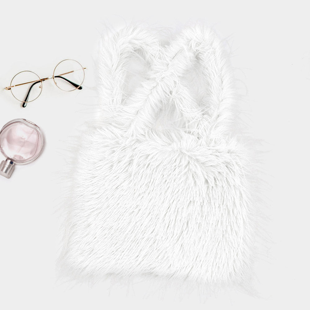 Furry Faux Fur Tote Bag