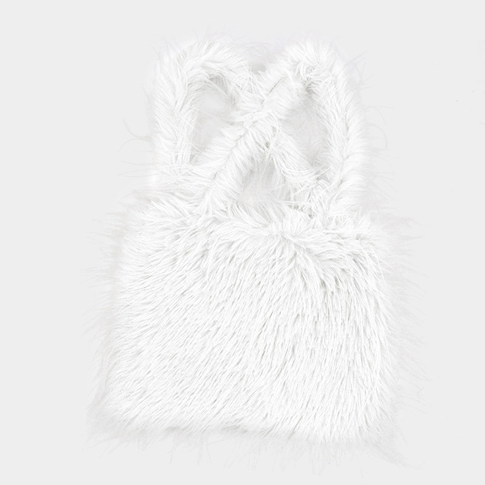 Furry Faux Fur Tote Bag