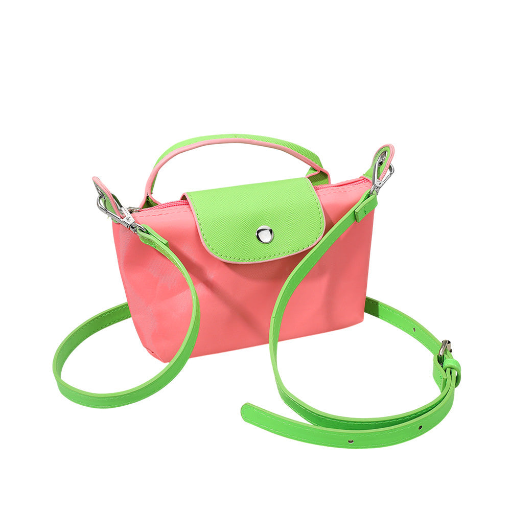 Compact Two Tone Handbag Crossbody Bag
