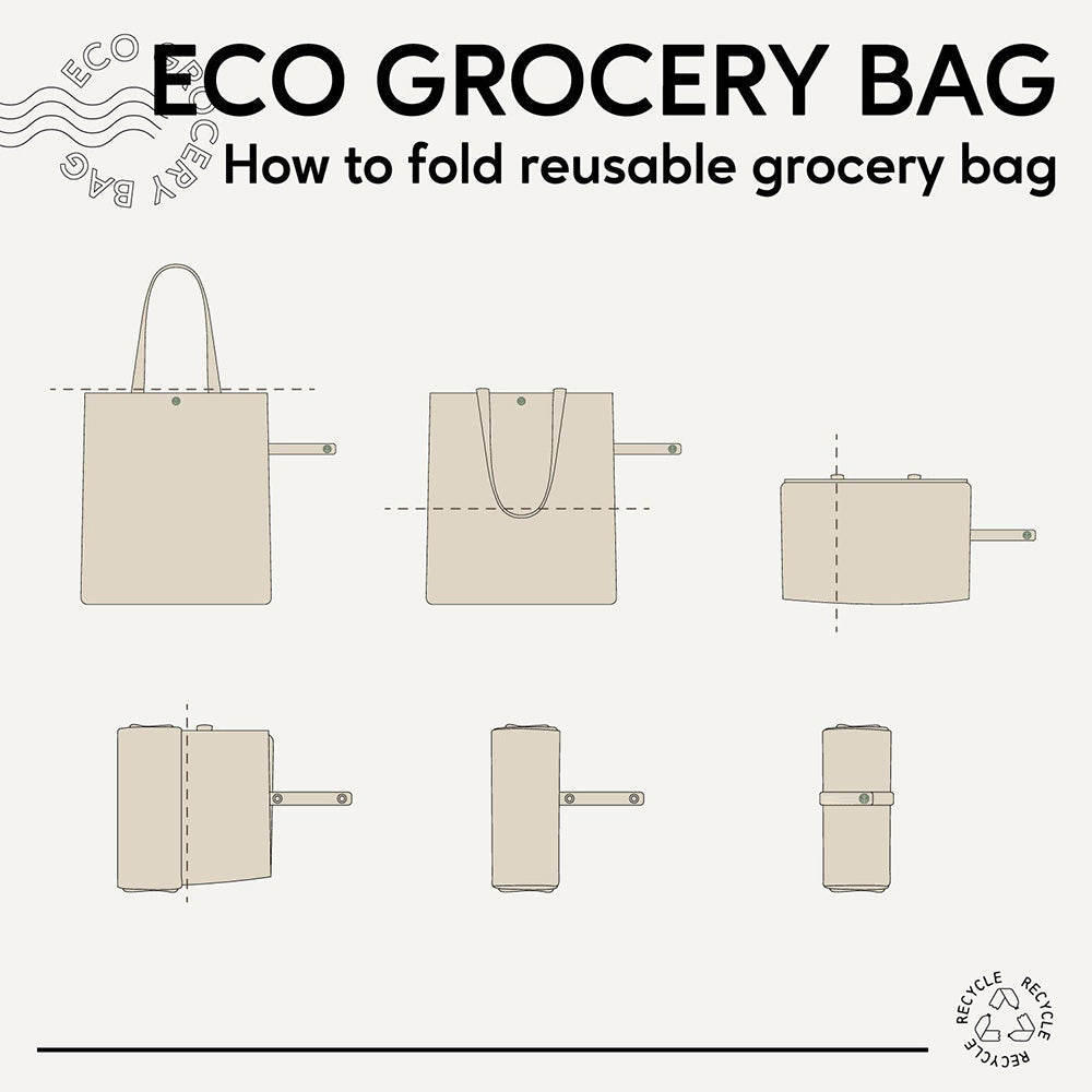PLASTIC KILLS Message Printed Foldable Eco Bag