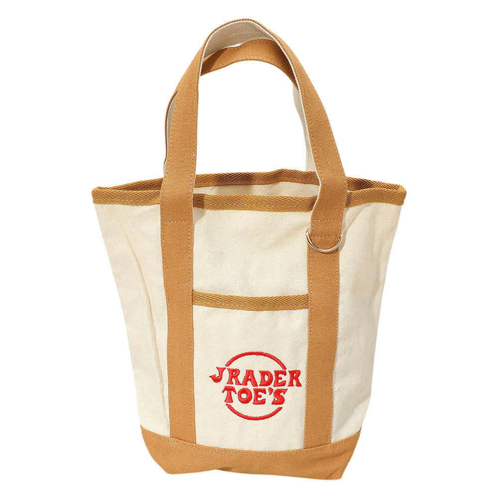 Jrader Toes Message Embroidered Small Multi Purpose Canvas Tote Bag