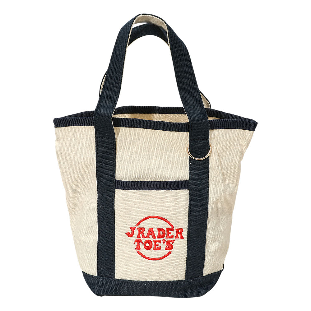 Jrader Toes Message Embroidered Small Multi Purpose Canvas Tote Bag
