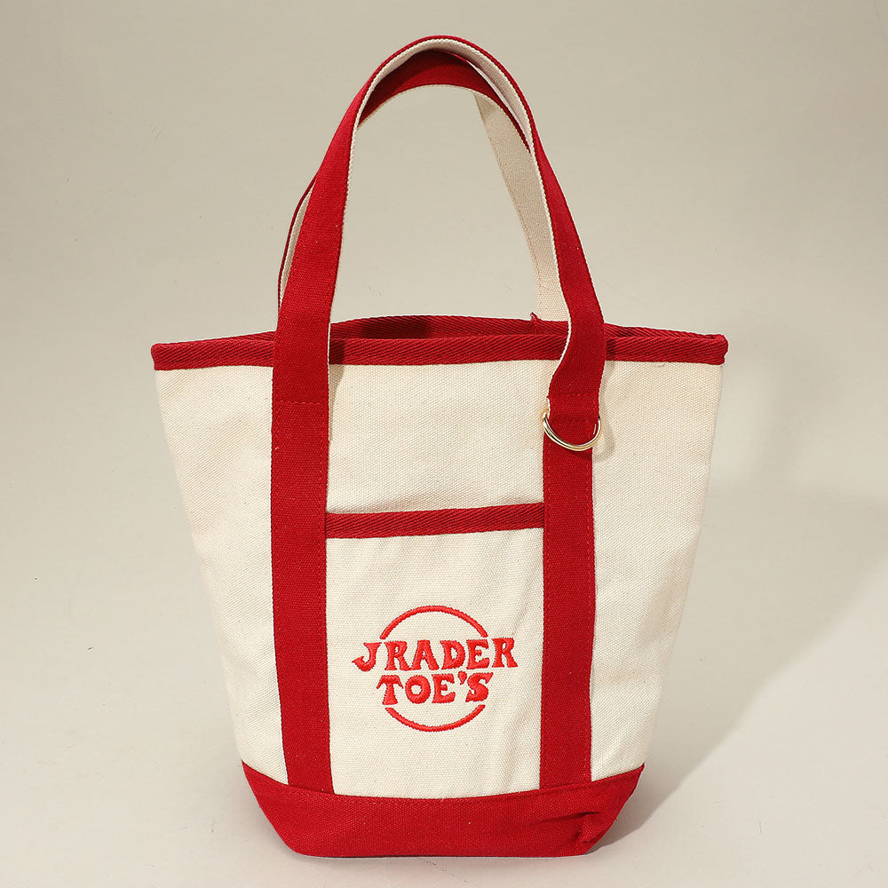 Jrader Toes Message Embroidered Small Multi Purpose Canvas Tote Bag
