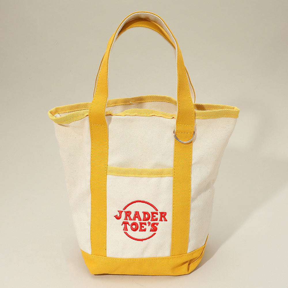 Jrader Toes Message Embroidered Small Multi Purpose Canvas Tote Bag