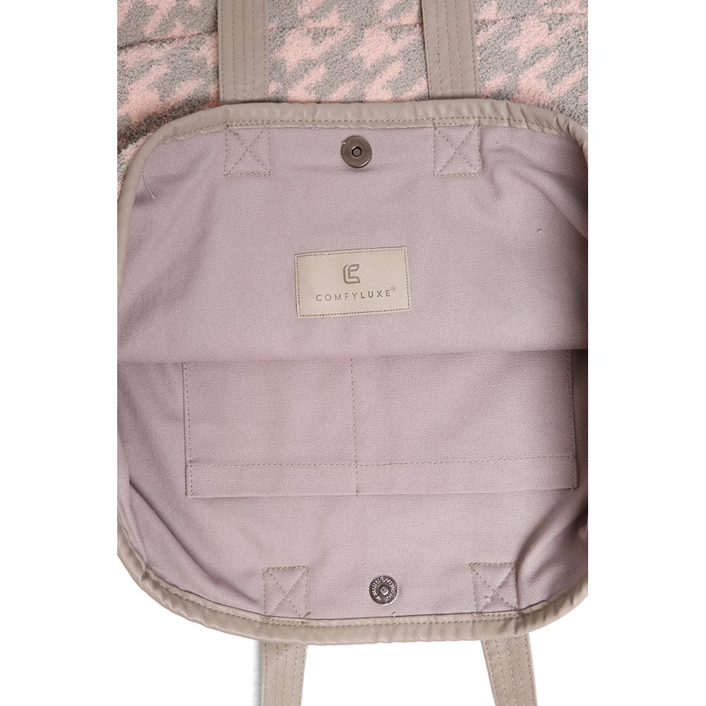 Houndstooth Patterned Tote Bag