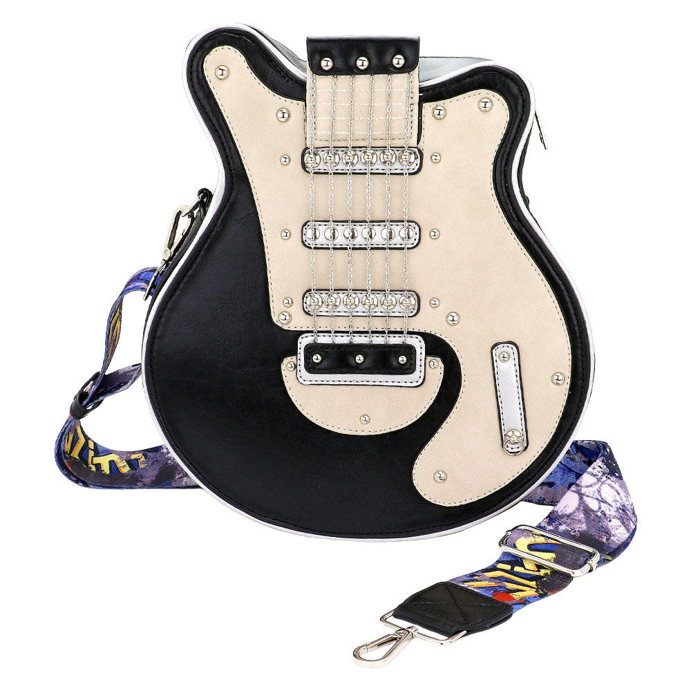 Electronic Guitar Shaped Crossbody Bag