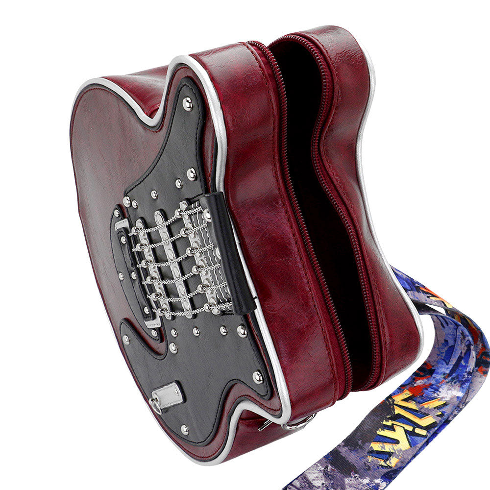 Electronic Guitar Shaped Crossbody Bag