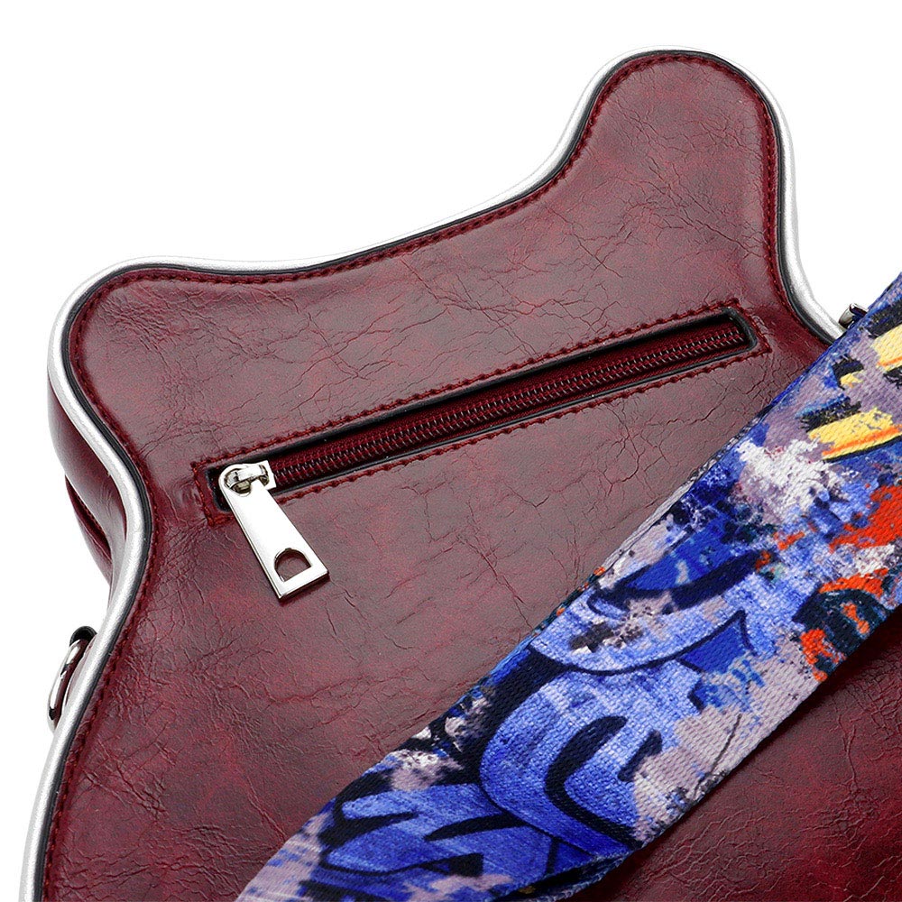 Electronic Guitar Shaped Crossbody Bag