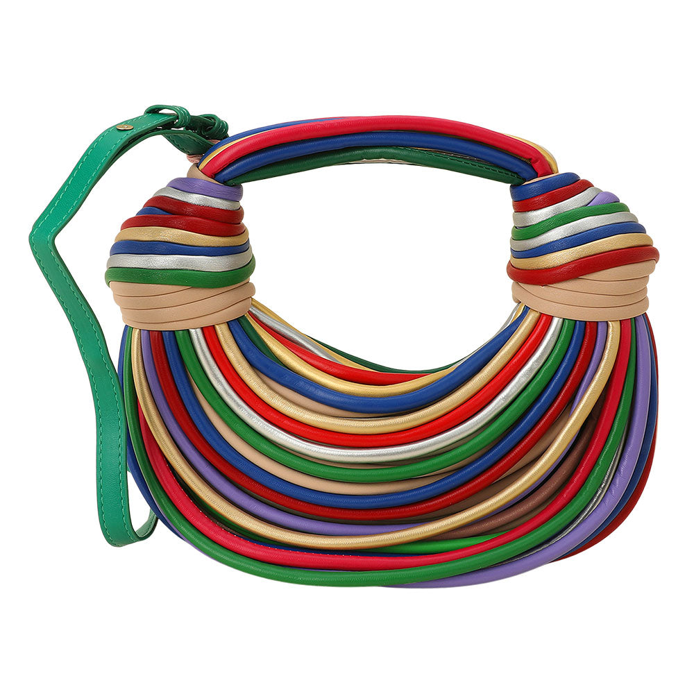Faux Leather Contemporary Sculpted Shoulder Handbag