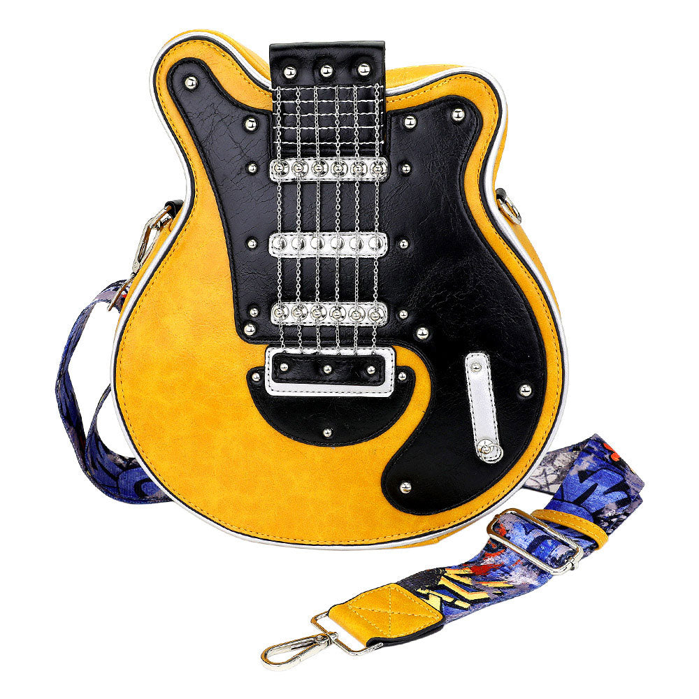 Electronic Guitar Shaped Crossbody Bag