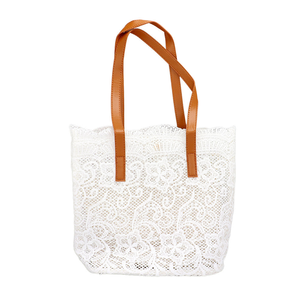 Flower Lace Tote Bag / Shoulder Bag