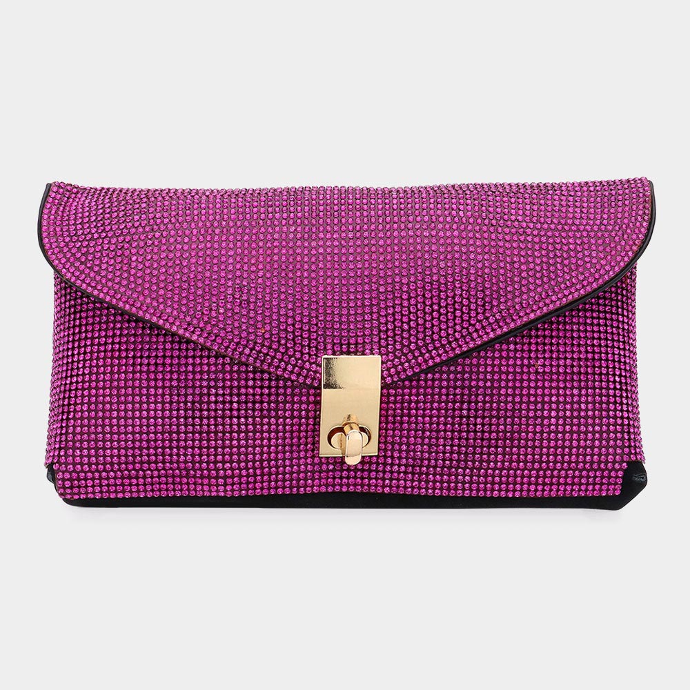 Bling Studded Envelope Belt Bag / Crossbody Bag