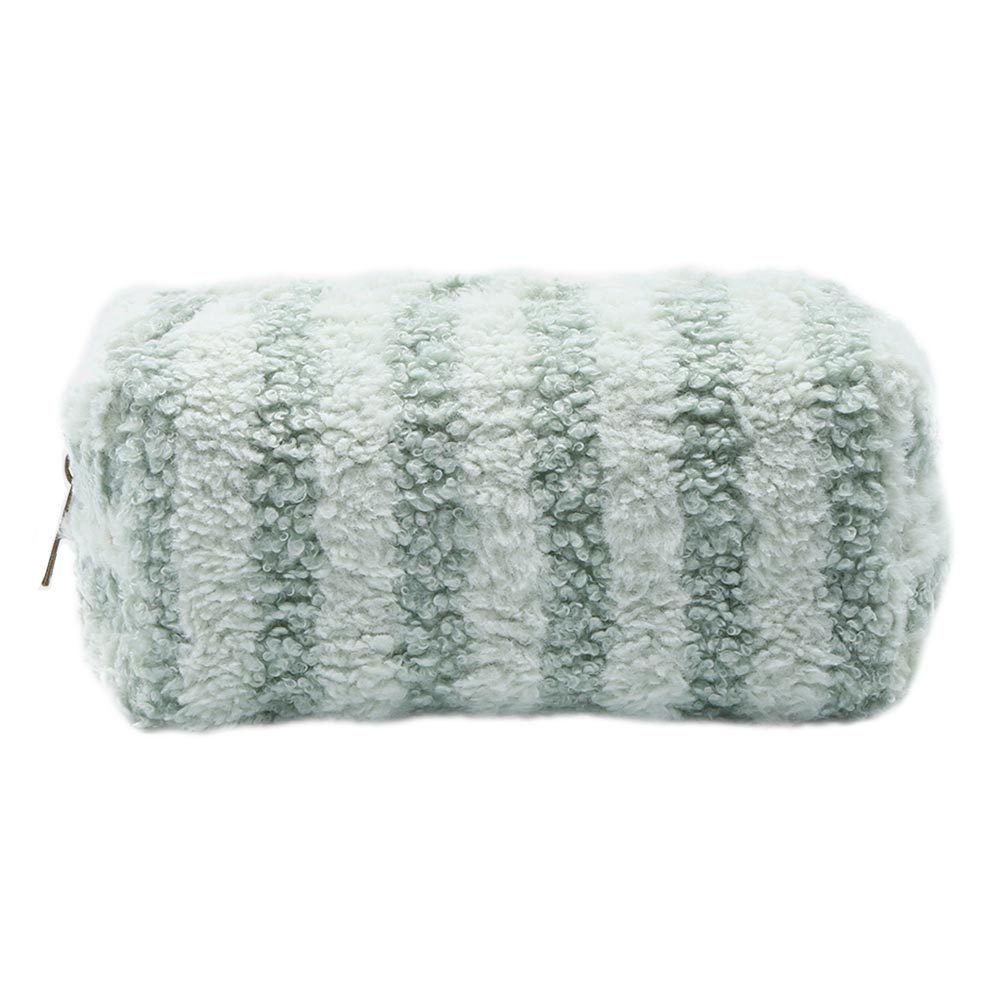 Stripe Sherpa Pouch Bag
