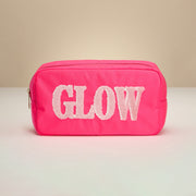 GLOW Message Patch Embroidered Pouch Bag / Organizer