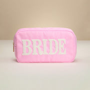 BRIDE Message Patch Embroidered Pouch Bag / Organizer