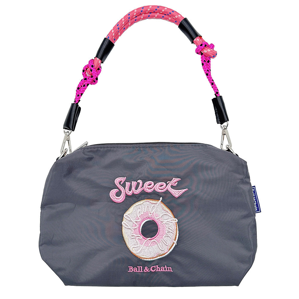 Sweet Message Donut Embroidered Shoulder Bag