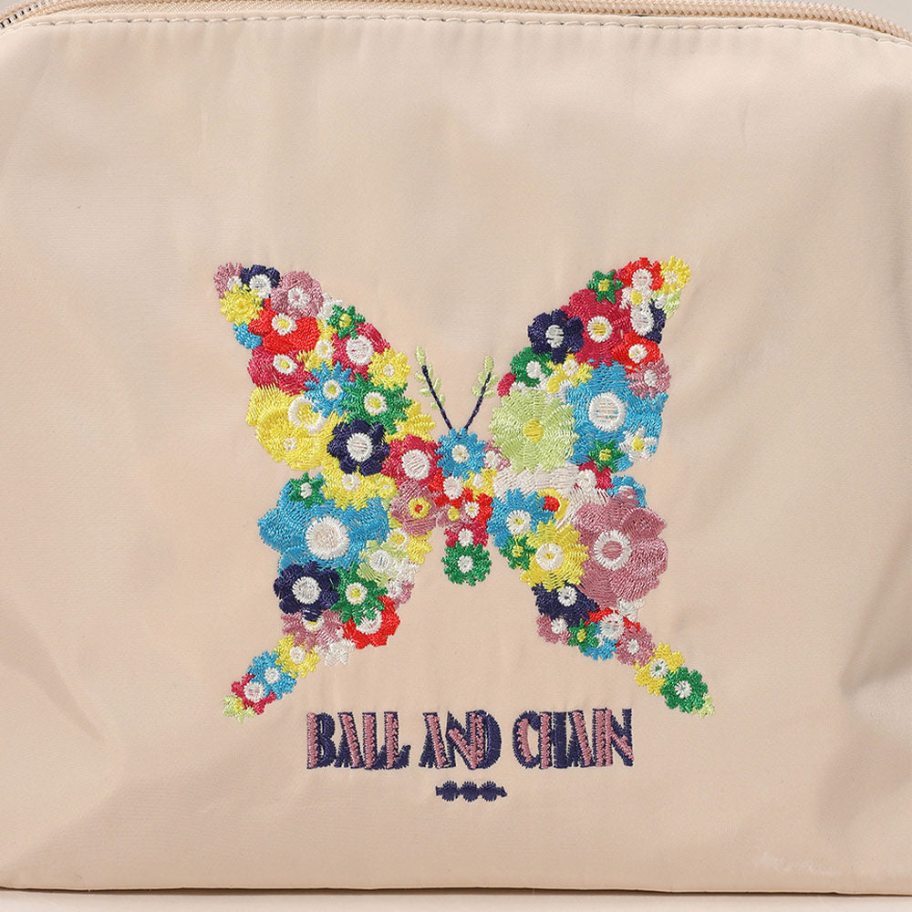 Flower Butterfly Embroidered Character Shoulder Bag