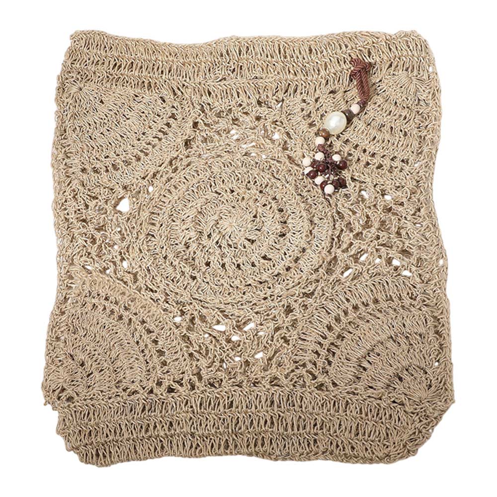 Crochet Pearl Bead Cluster Charm Tote Bags