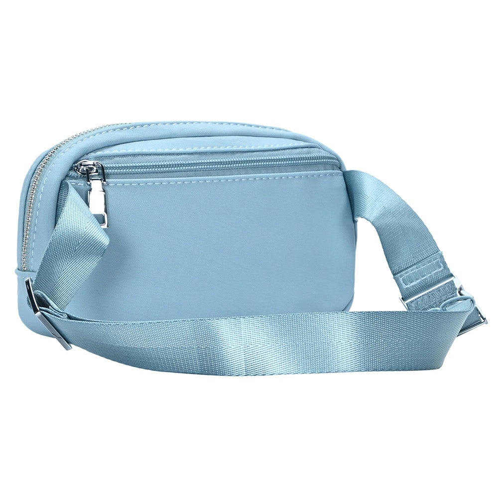 Solid Nylon Crossbody Bag