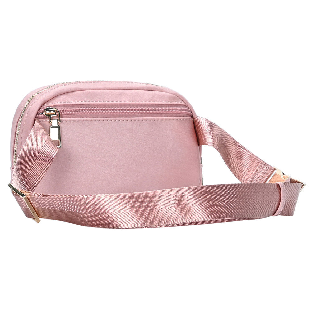 Solid Nylon Crossbody Bag