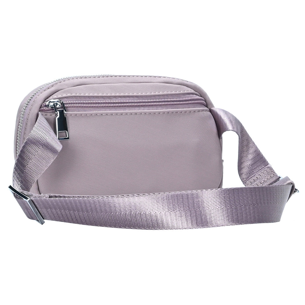 Solid Nylon Crossbody Bag
