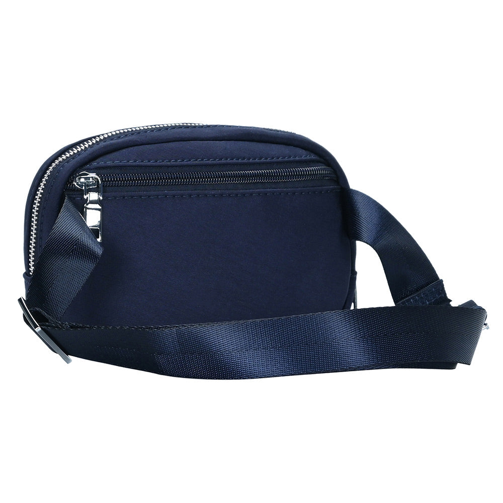 Solid Nylon Crossbody Bag