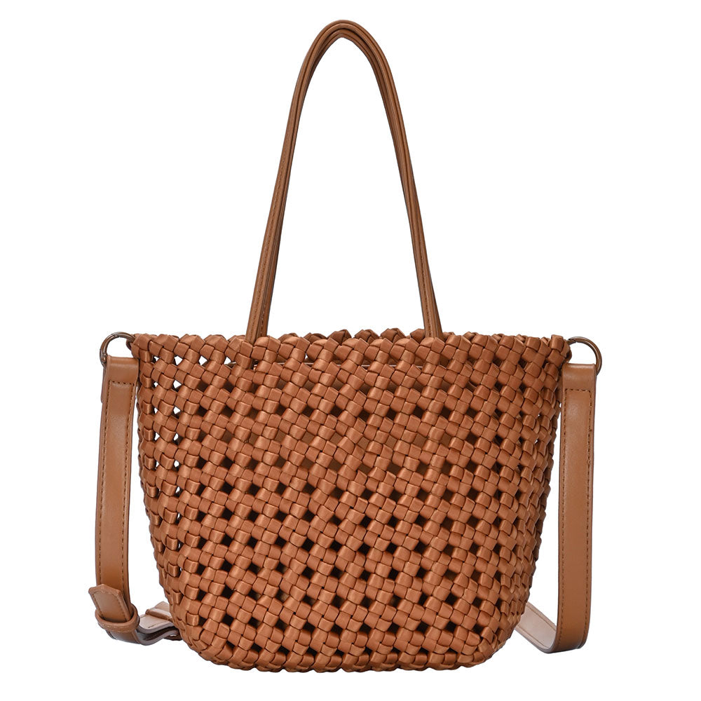 2 in 1 Hand Woven Tote Bag / Crossbody Bag