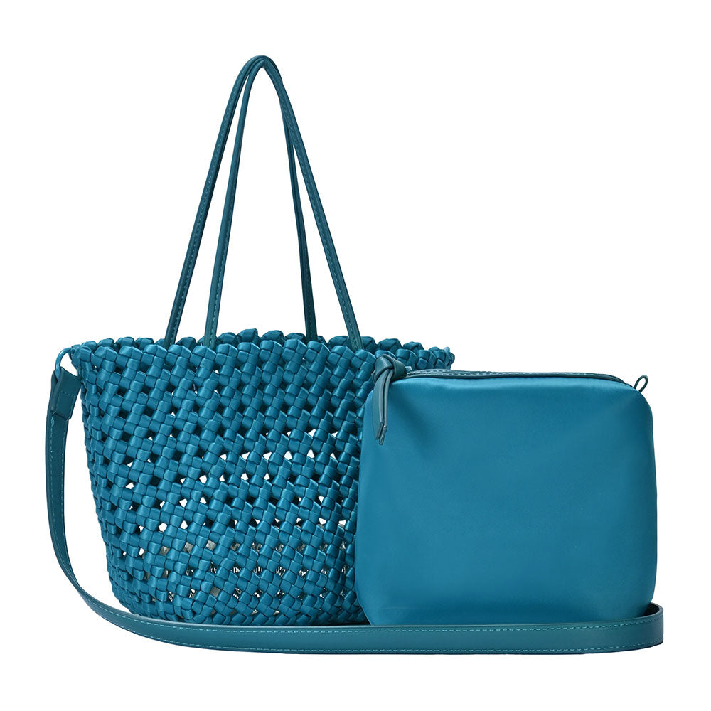 2 in 1 Hand Woven Tote Bag / Crossbody Bag