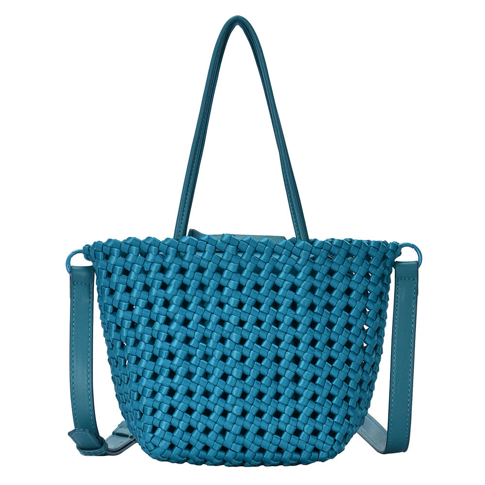 2 in 1 Hand Woven Tote Bag / Crossbody Bag