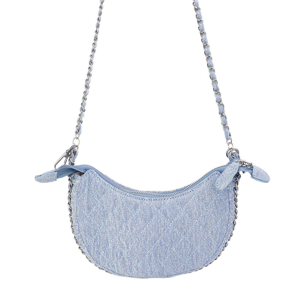 Denim Quilted Hand Bag / Crossbody Bag