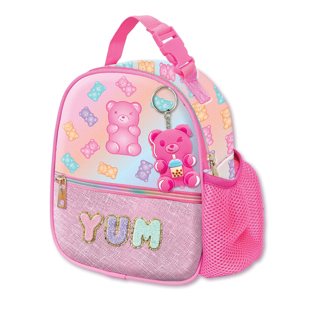 HOT FOCUS - Kids Stylish Insulated Water Repellent Lunch Bag with Fun Keychain