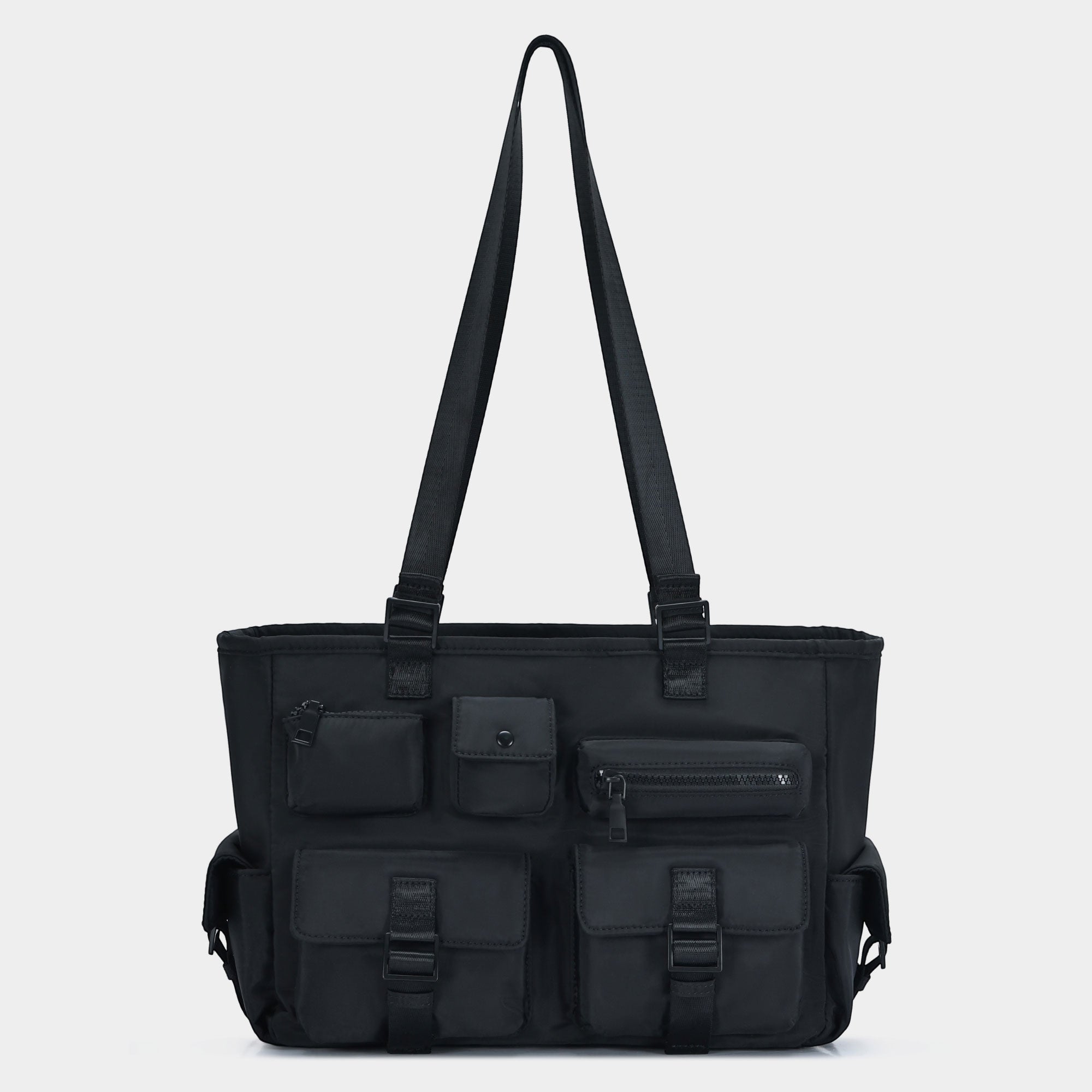 Multi Pocket Utility Shoulder Tote Bag
