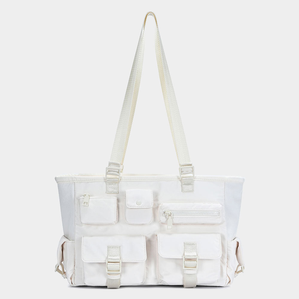Multi Pocket Utility Shoulder Tote Bag