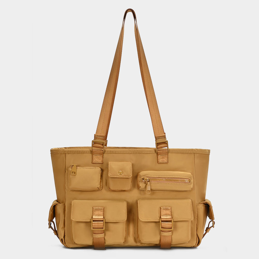 Multi Pocket Utility Shoulder Tote Bag