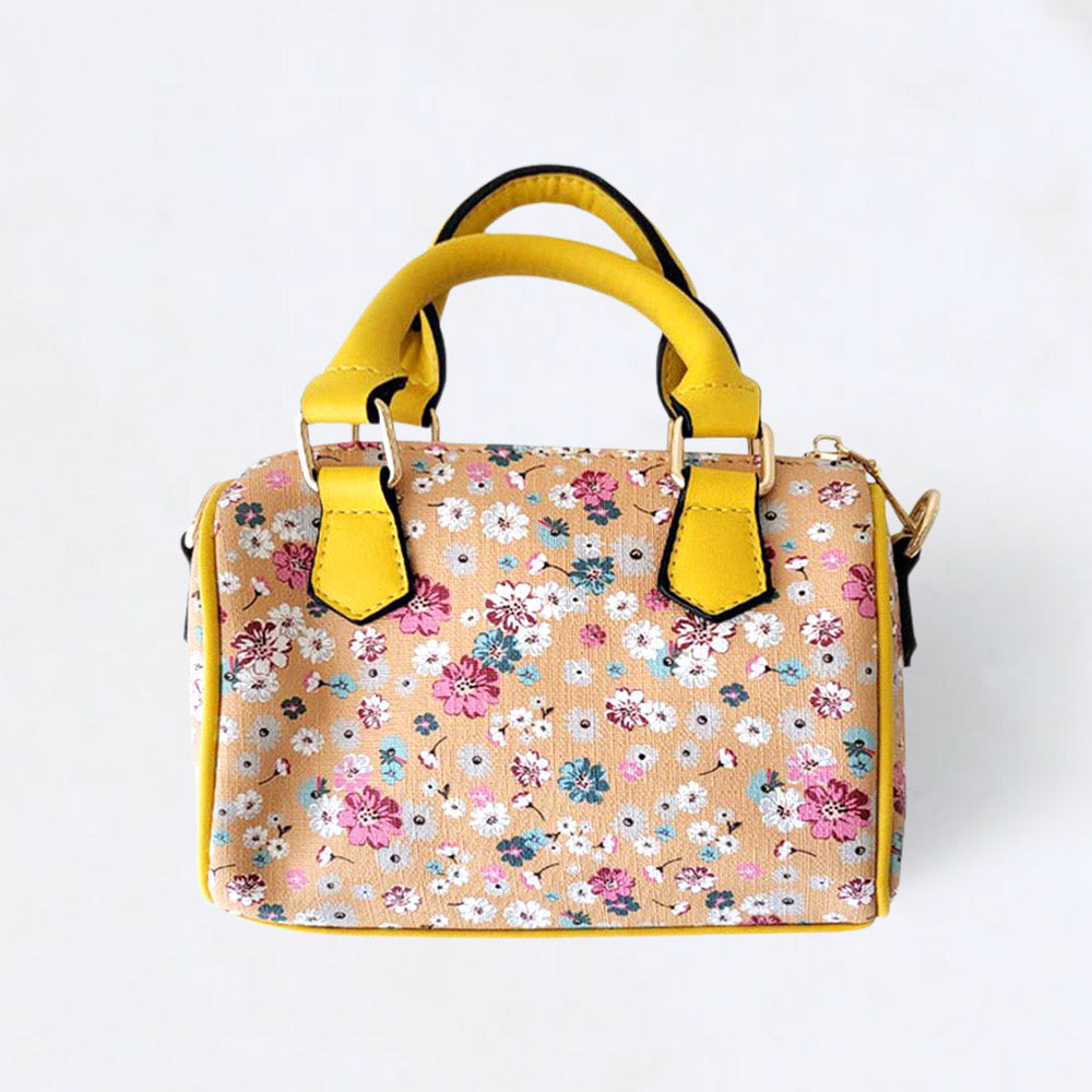 Flower Patterned Tote / Crossbody Bag