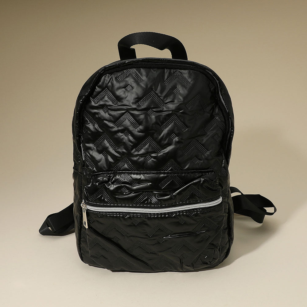 Shiny Quilted Everyday Backpack Bag
