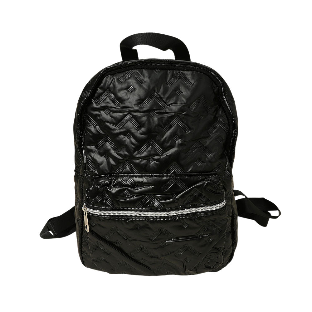Shiny Quilted Everyday Backpack Bag