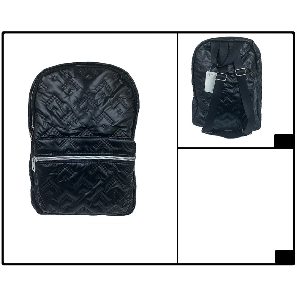 Shiny Quilted Everyday Backpack Bag
