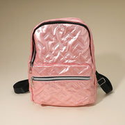Shiny Quilted Everyday Backpack Bag