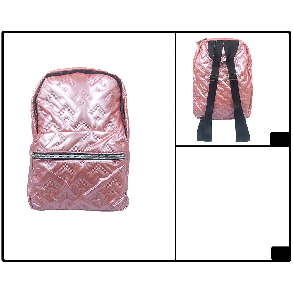 Shiny Quilted Everyday Backpack Bag