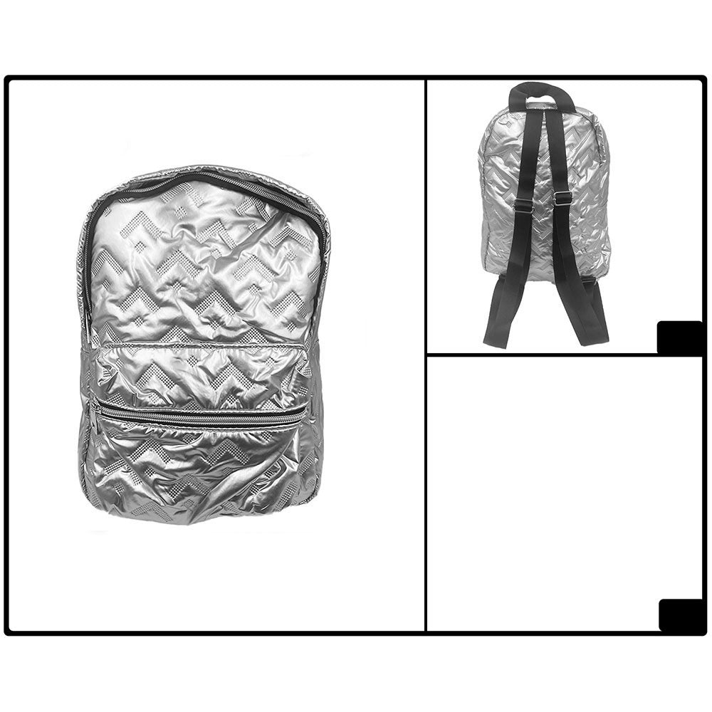 Shiny Quilted Everyday Backpack Bag